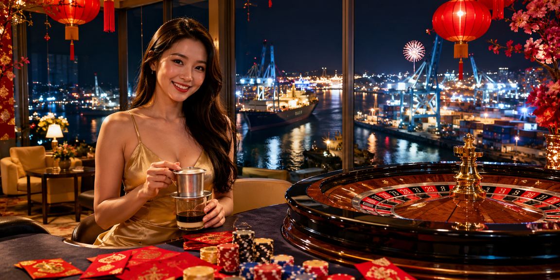 Người dùng tại Hải Phòng chơi roulette trực tuyến trong quán cà phê qua điện thoại