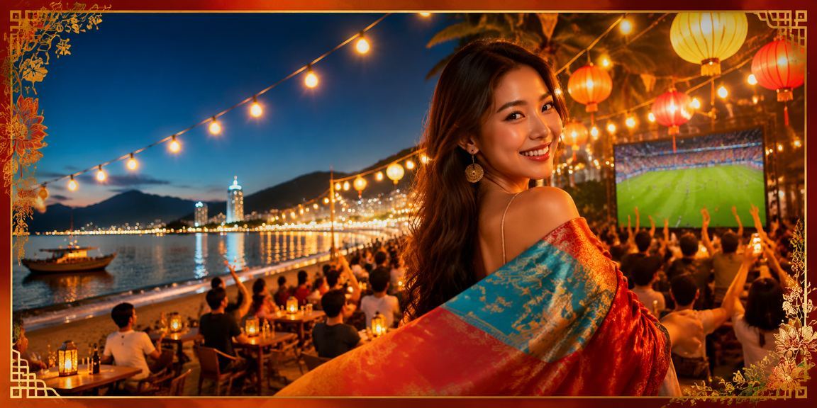 Người dùng xem cá cược thể thao trực tuyến tại chợ đêm Nha Trang qua điện thoại di động